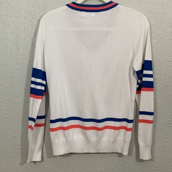 Fila 1990’s Preppy V-Neck Looks by Sleeve White, coral, & blue size XS - Picture 5 of 8